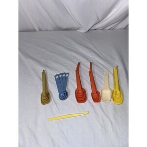 Misc Lot Vintage Tupperware MK Unbranded Measuring Spoons Nesting Plastic MCM